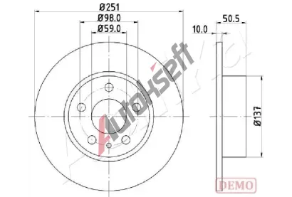 ASHIKA Brzdov� kotou� ASH 61-00-0202C, 61-00-0202C