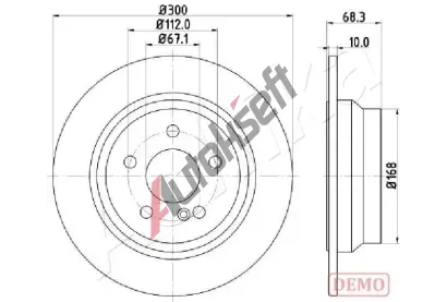 ASHIKA Brzdov� kotou� - 300 mm ASH 61-00-0513C, 61-00-0513C