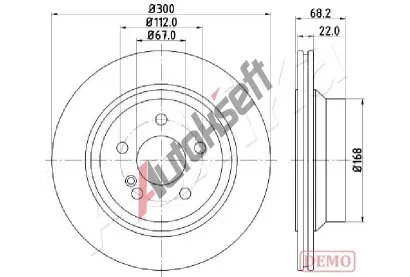 ASHIKA Brzdov� kotou� - 300 mm ASH 61-00-0514C, 61-00-0514C