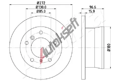 ASHIKA Brzdov kotou - 272 mm ASH 61-00-0526, 61-00-0526