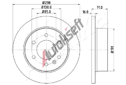 ASHIKA Brzdov kotou - 298 mm ASH 61-00-0527, 61-00-0527
