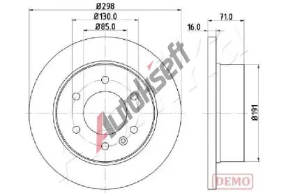 ASHIKA Brzdov� kotou� - 298 mm ASH 61-00-0527C, 61-00-0527C