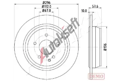 ASHIKA Brzdov� kotou� - 296 mm ASH 61-00-0532C, 61-00-0532C