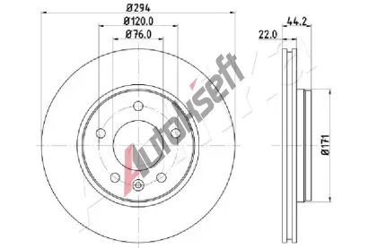 ASHIKA Brzdov kotou - 294 mm ASH 61-00-0925, 61-00-0925