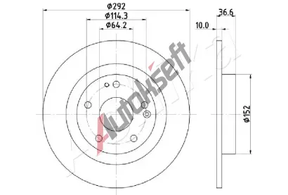 ASHIKA Brzdov� kotou� - 282 mm ASH 61-04-427, 61-04-427