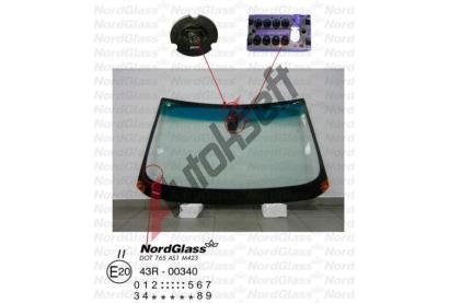 NordGlass eln sklo - zelen - zelen pruh - senzor ASNG 2445AGSGNMV, 2445AGSGNMV