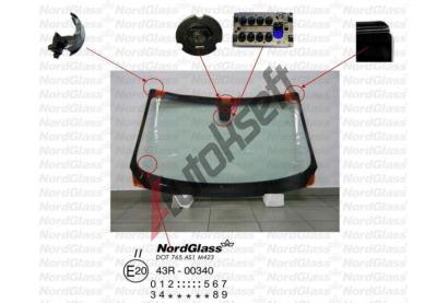 NordGlass eln sklo - zelen - senzor [12/03-] ASNG 2449AGSMVW1B, 2449AGSMVW1B