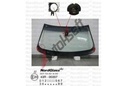 NordGlass �eln� sklo - zelen� - �ed� pruh - senzor ASNG 2456AGSGYMV, 2456AGSGYMV