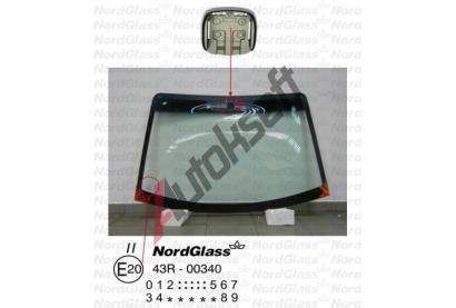 NordGlass eln sklo - zelen - modr pruh ASNG 4422AGNBL, 4422AGNBL