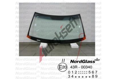 NordGlass �eln� sklo - zelen� - �ed� pruh ASNG 5334AGNGYV, 5334AGNGYV