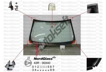 NordGlass �eln� sklo - zelen� ASNG 6293AGNVWZ1M, 6293AGNVWZ1M