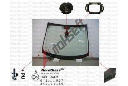 NordGlass �eln� sklo - zelen� / senzor ASNG 6560AGSMVW1B, 6560AGSMVW1B