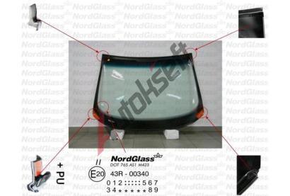 NordGlass eln sklo - zelen - modr pruh ASNG 7612AGSBLVZ, 7612AGSBLVZ