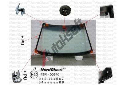 NordGlass eln sklo - zelen - ed pruh ASNG 7807AGNGYVW1K, 7807AGNGYVW1K