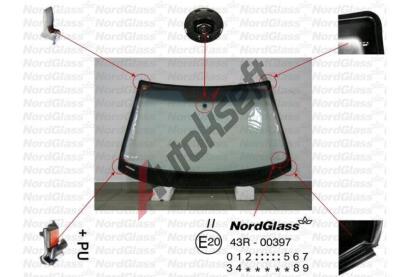 NordGlass eln sklo - zelen / ed pruh ASNG 7810AGSGYVZ, 7810AGSGYVZ