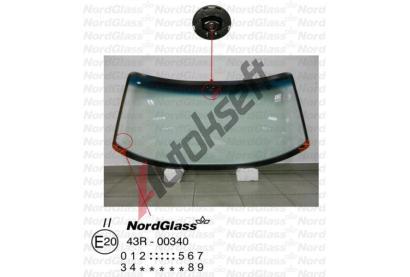 NordGlass eln sklo - zelen - modr pruh ASNG 8537AGNBL, 8537AGNBL