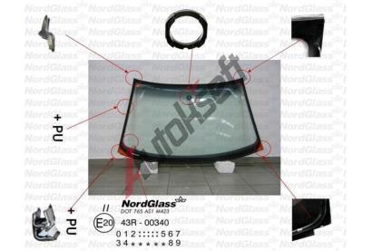 NordGlass eln sklo - zelen - ed pruh - senzor ASNG 8556AGNGYMVZ, 8556AGNGYMVZ