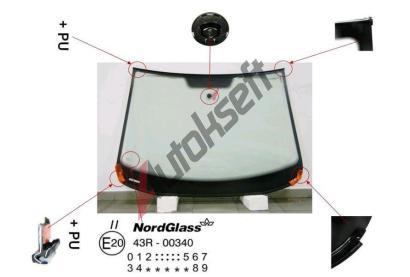 NordGlass eln sklo - zelen ASNG 8583AGSVZ1H, 8583AGSVZ1H