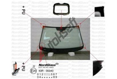 NordGlass eln sklo - zelen - senzor ASNG 8584AGSMVW35, 8584AGSMVW35