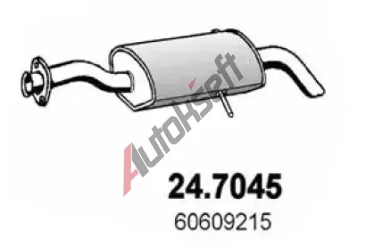 ASSO Zadní tlumič výfuku ASS 24.7045, 24.7045 ASSO Zadní tlumič výfuku ASS 24.7045, 24.7045