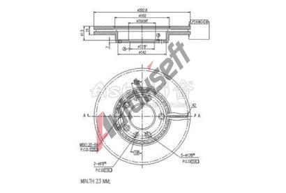 ASHUKI Brzdov kotou - 282 mm ASU 0990-6703, 0990-6703