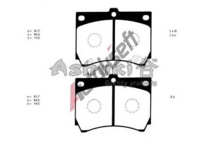 ASHUKI Sada brzdovch destiek ASU M045-05, M045-05