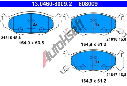 ATE Sada brzdovch destiek AT 21815, AT 608009