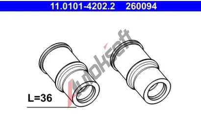 ATE Sada vodicch pouzder - brzdov tmen AT 260094, 11.0101-4202.2