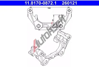 ATE Držák brzdového třmenu AT 260121, 11.8170-0872.1 ATE Držák brzdového třmenu AT 260121, 11.8170-0872.1