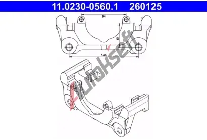 ATE Držák brzdového třmenu AT 260125, 11.0230-0560.1 ATE Držák brzdového třmenu AT 260125, 11.0230-0560.1