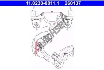 ATE Držák brzdového třmenu AT 260137, 11.0230-0811.1 ATE Držák brzdového třmenu AT 260137, 11.0230-0811.1
