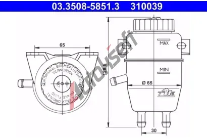 ATE Vyrovn�vac� n�doba - brzdov� kapalina AT 310039, 03.3508-5851.3