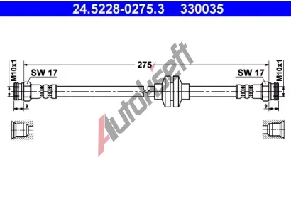 ATE Brzdov hadice - 275 mm AT 330035, 24.5228-0275.3