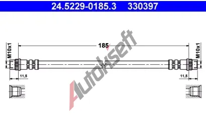 ATE Brzdov hadice - 185 mm AT 330397, 24.5229-0185.3