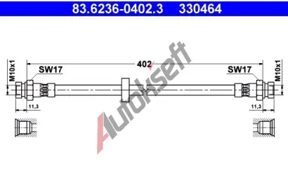 ATE Brzdov hadice - 400 mm AT 330464, 83.6236-0402.3