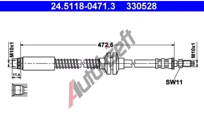 ATE Brzdov hadice - 473 mm AT 330528, 24.5118-0471.3