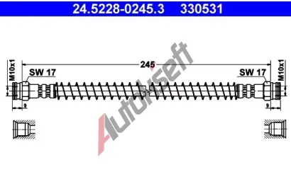 ATE Brzdov hadice - 245 mm AT 330531, 24.5228-0245.3