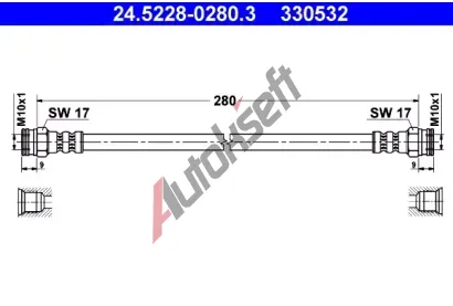 ATE Brzdov hadice - 280 mm AT 330532, 24.5228-0280.3