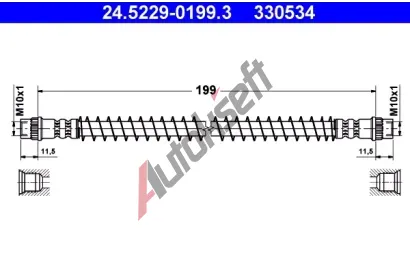 ATE Brzdov hadice - 200 mm AT 330534, 24.5229-0199.3