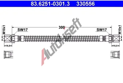 ATE Brzdov hadice - 300 mm AT 330556, 83.6251-0301.3