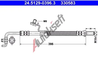 ATE Brzdov� hadice - 395 mm AT 330583, 24.5129-0396.3