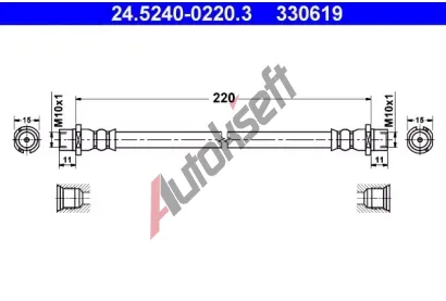 ATE Brzdov hadice - 220 mm AT 330619, 24.5240-0220.3