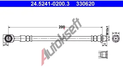 ATE Brzdov hadice - 200 mm AT 330620, 24.5241-0200.3