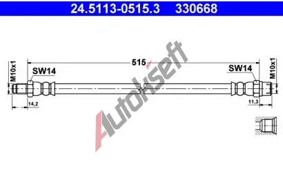 ATE Brzdov hadice - 515 mm AT 330668, 24.5113-0515.3