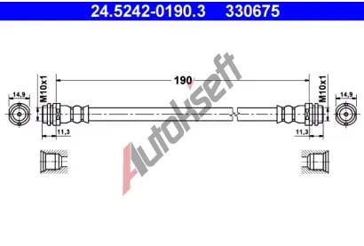 ATE Brzdov hadice - 190 mm AT 330675, 24.5242-0190.3