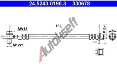 ATE Brzdov hadice - 190 mm AT 330678, 24.5243-0190.3