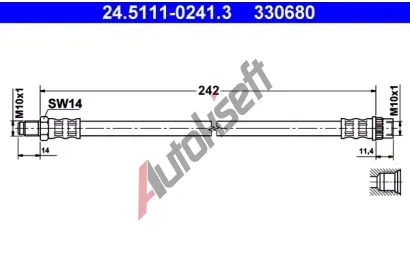 ATE Brzdov hadice - 242 mm AT 330680, 24.5111-0241.3