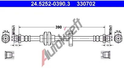 ATE Brzdov� hadice - 390 mm AT 330702, 24.5252-0390.3