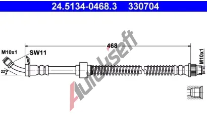 ATE Brzdov hadice - 468 mm AT 330704, 24.5134-0468.3