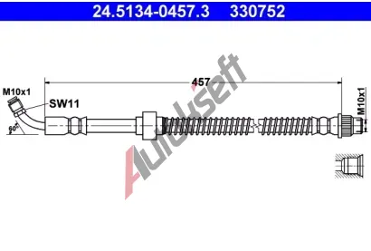 ATE Brzdov hadice - 457 mm AT 330752, 24.5134-0457.3